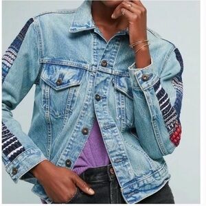 Levi’s Made & Crafted Anthropolgie Trucker Big E Denim Jean Jacket SZ S